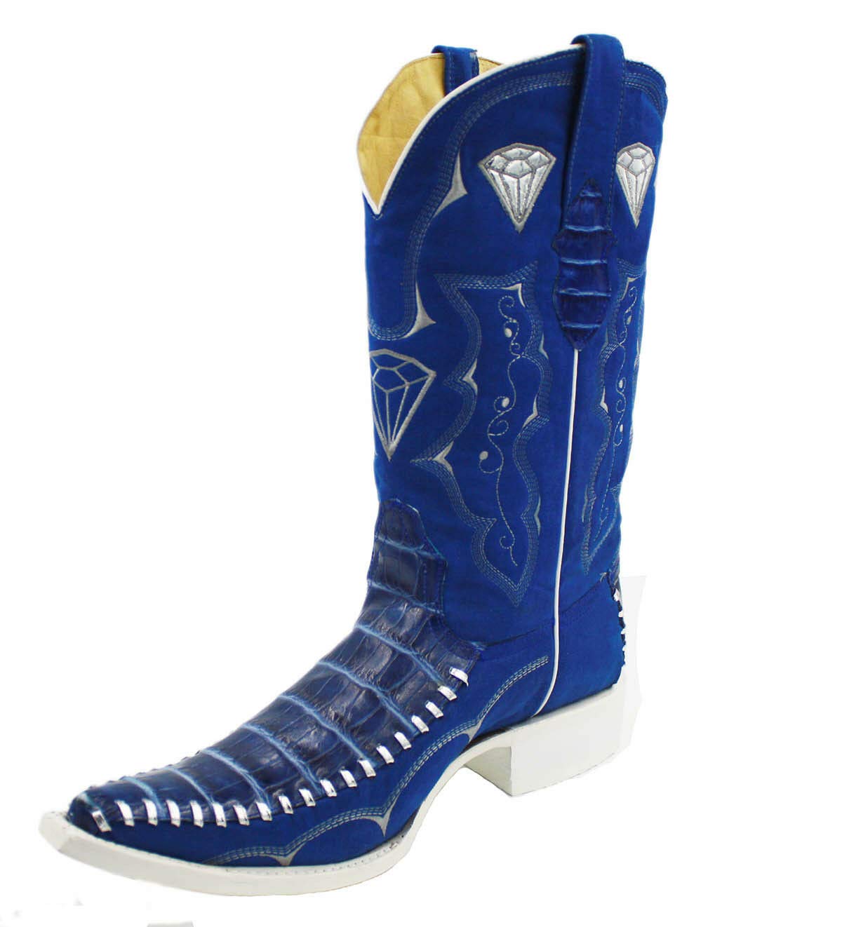 Dona Michi Men's Assorted Colors Leather Crocodile Print 3x Cowboy Boots Style-WD1342