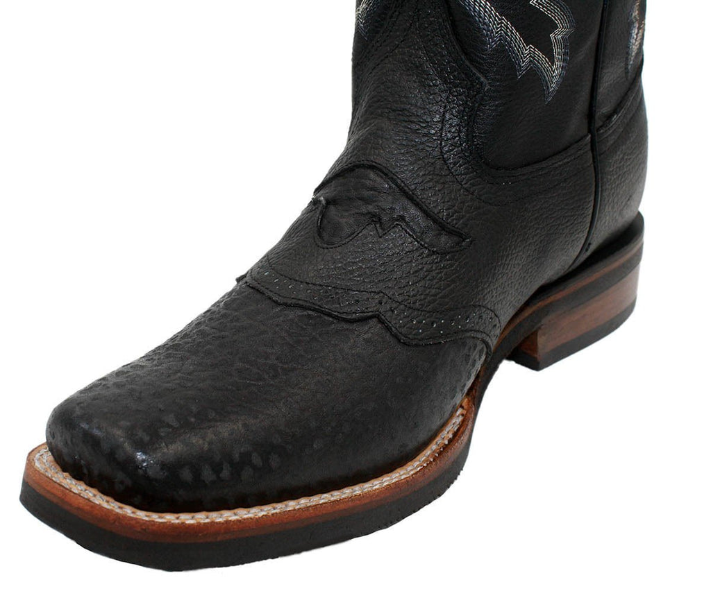 Men Cowboy Boots Genuine Cowhide Leather Crocodile Print Rodeo Boots
