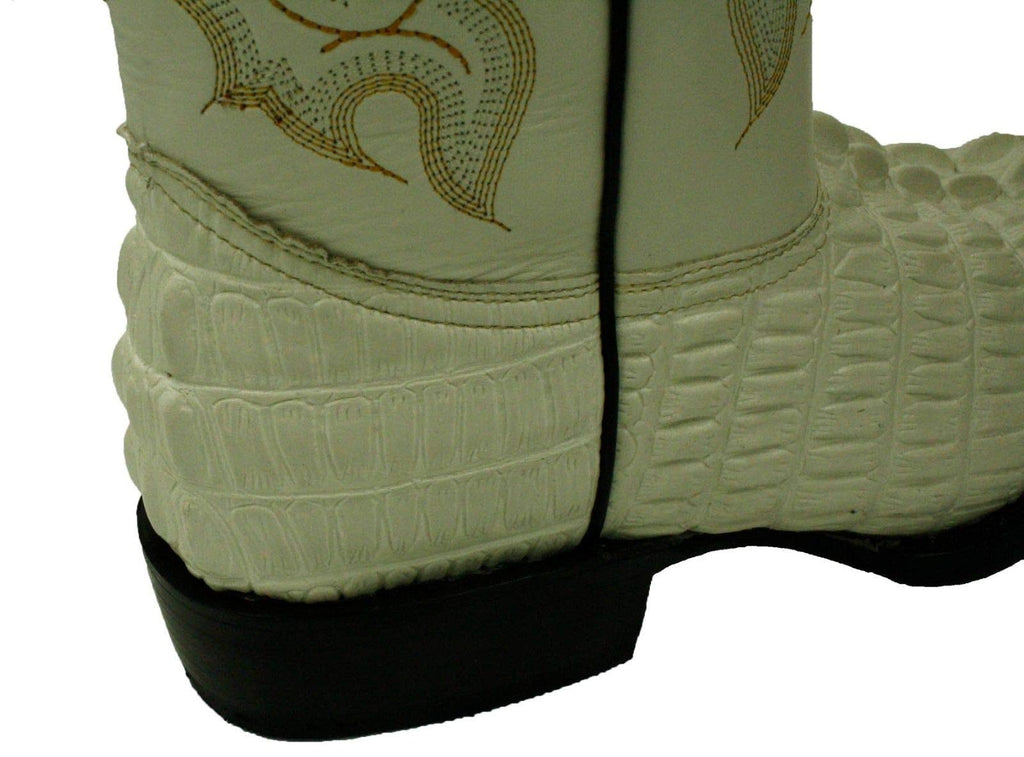Men Genuine Cowhide Crocodile Print Leather Western Boots