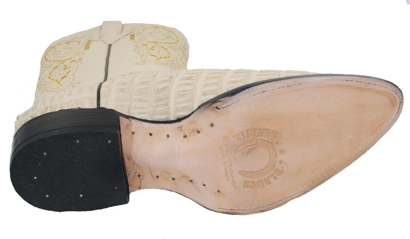 Men Genuine Cowhide Crocodile Print Leather Western Boots