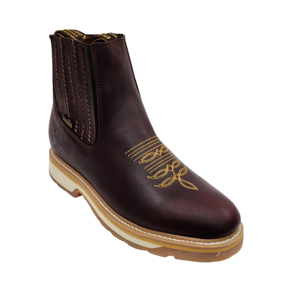 Botines de Trabajo Men's Genuine Cowhide Leather Short Ankle Western Work Boots with Wolverine Sole