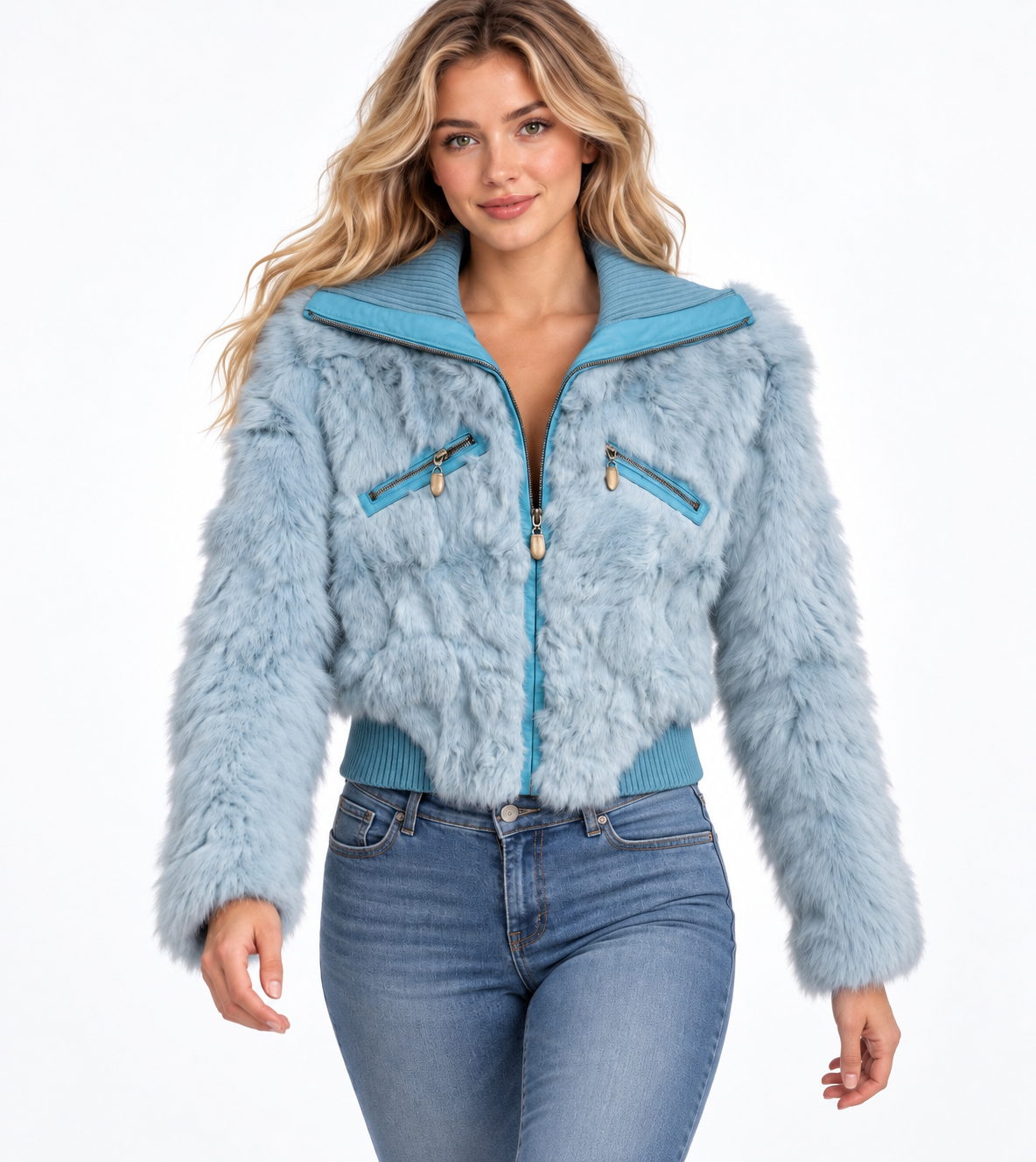 Women’s Wilsons Leather Maxima Genuine Leather & Rabbit Fur Jacket
