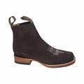 Dona Michi Men Genuine Nobuck Square Toe Leather Sole short Ankle Boots handcarfted Botines