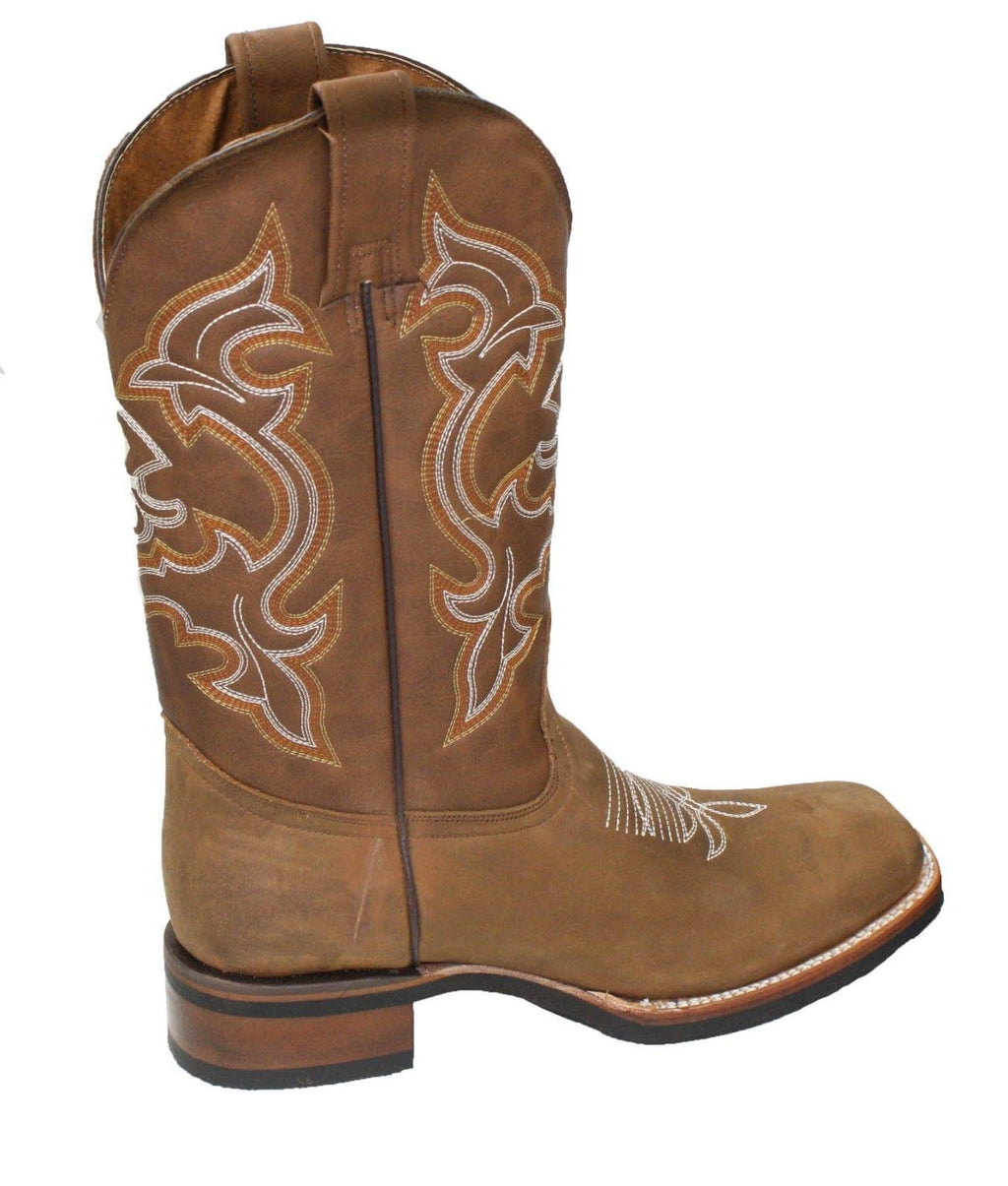 Men Genuine Cowhide Leather Cowboy Rodeo Western Boots