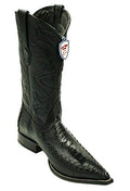 Dona Michi Men Genuine Ostrich Leg Leather Western Cowboy Snip Toe Boots