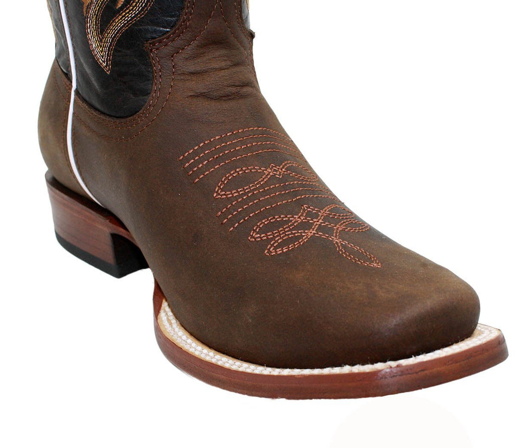 New Handmade Mens Cow Boy Unique Style Western Boots Leather Sole