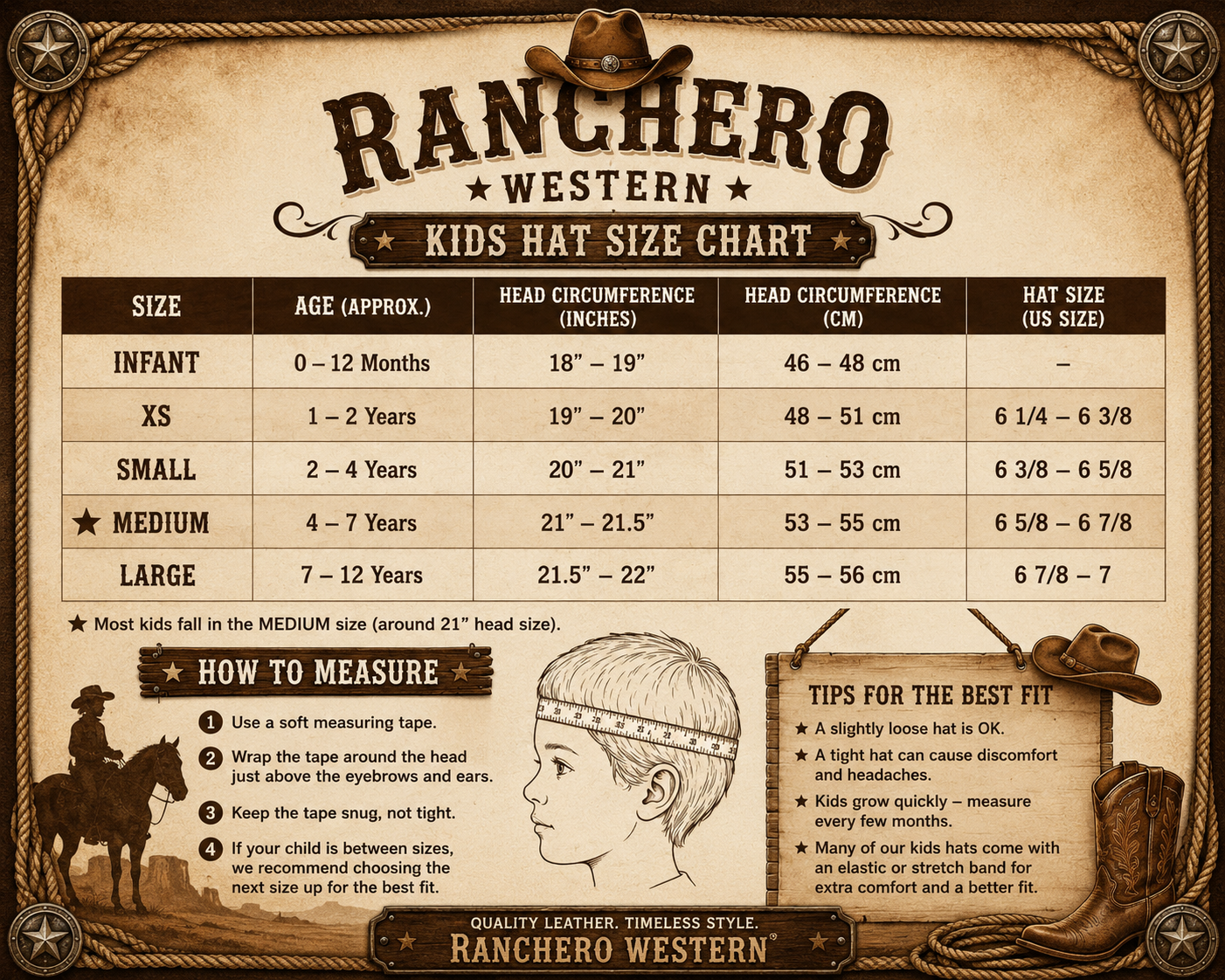 Kids Western Cowboy Hat – Ivory Cream with Black Band & Feather – Ranchero Style