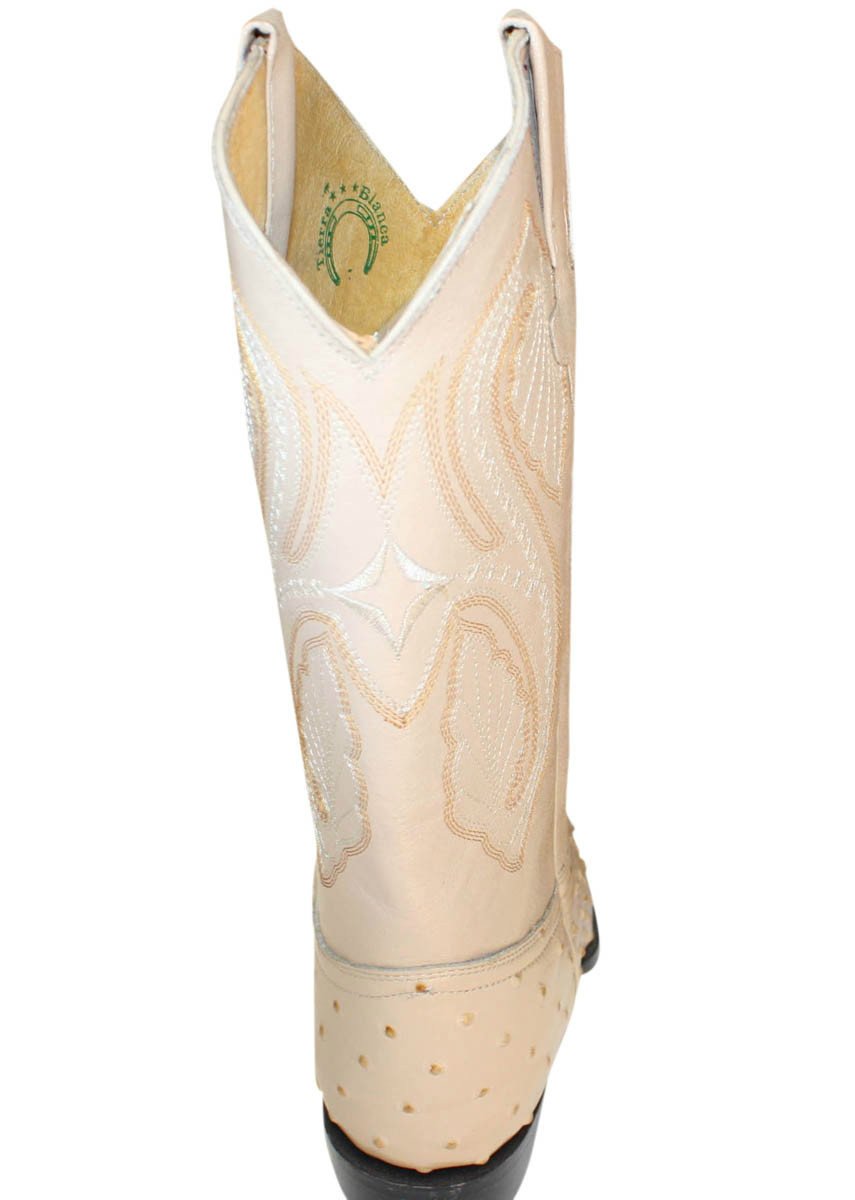 Ostrich Design Genuine Leather Handcrafted Cowboy Men Western Boots