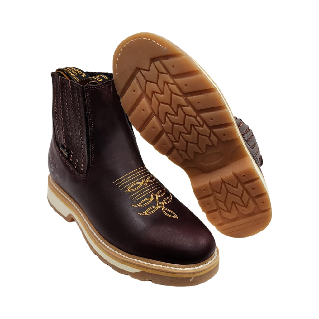Botines de Trabajo Men's Genuine Cowhide Leather Short Ankle Western Work Boots with Wolverine Sole