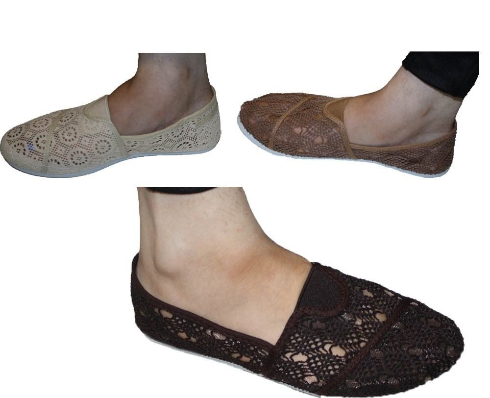 Lady's Casual Canvas Mesh Breathable Slip Lightweight Comfy Shoes