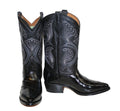Men Genuine EEL Skin Cowboy Western j Toe Leather Boots