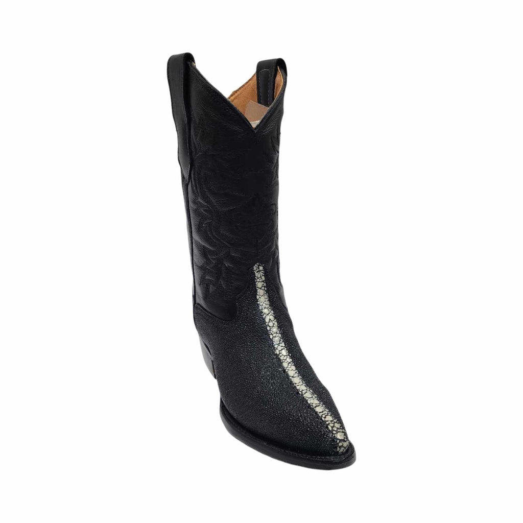 Dona Michi Men's Western Cowboy Exotic Stingray Print Leather Pointy Toe Boots Bota Vaquera Mantarraya Rodeo Puntal