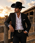 Men’s 25X Black Felt Cowboy Hat – Made in Mexico Western Ranch Hat