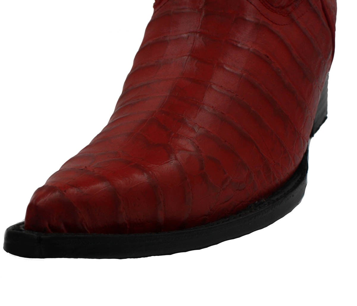 Dona Michi Men's Handcrafted Crocodile Alligator Belly Print Western Cowboy Boots