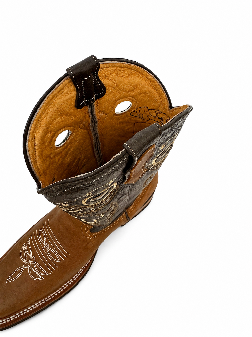 Men’s Handcrafted Genuine Leather Cowboy Rodeo Boots – Western Square Toe