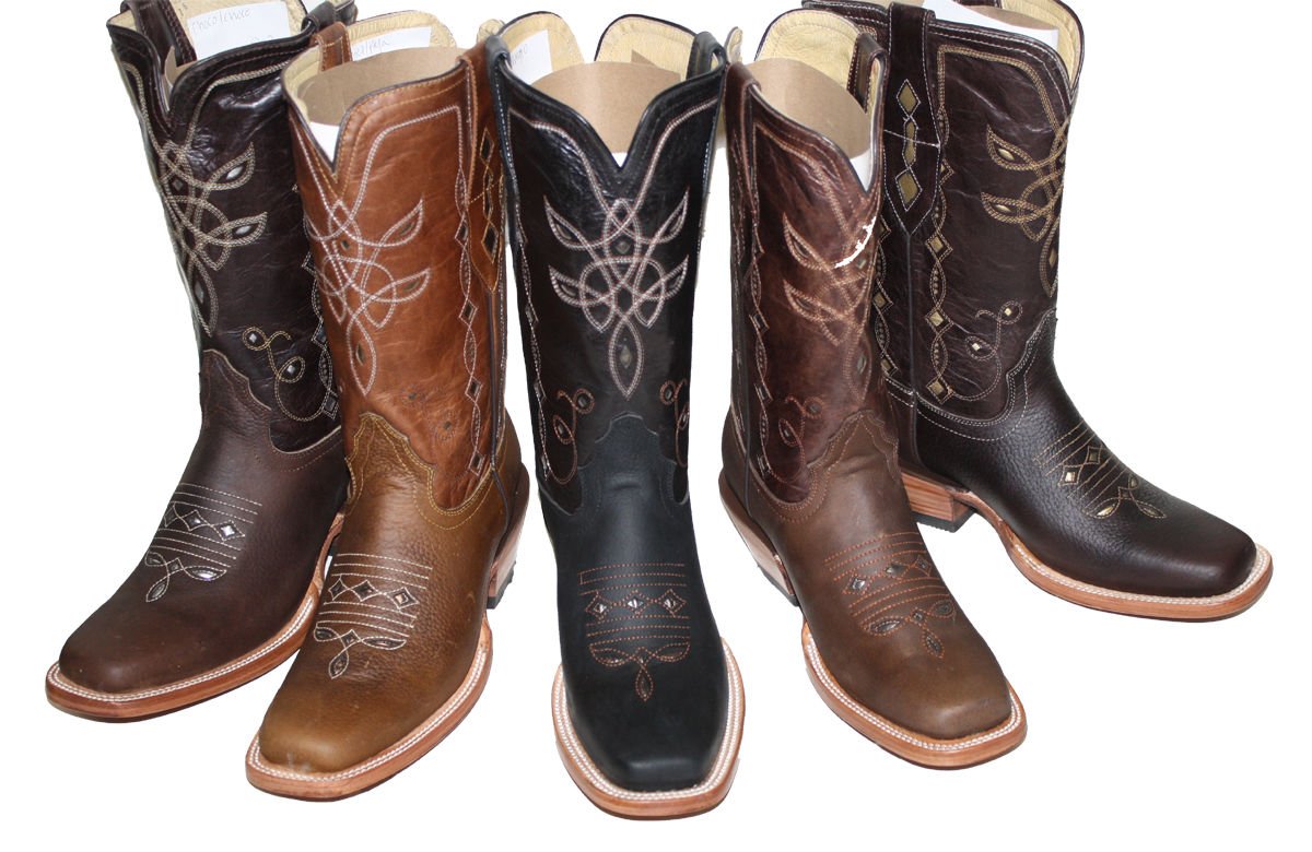 Cowgirl Western Lazer Cut Cow Hide Genuine Leather Boots