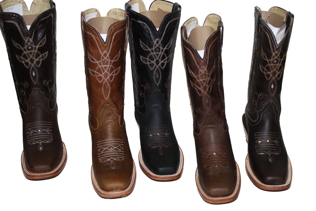Cowgirl Western Lazer Cut Cow Hide Genuine Leather Boots