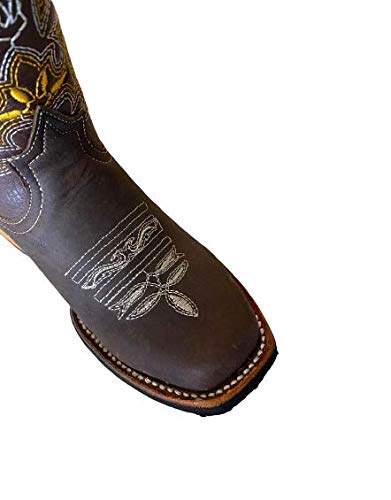 Dona Michi Kids Genuine Cowhide Leather Western Cowboy Rodeo Square Toe Handmade Bota