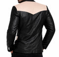 Men’s Genuine Leather Western Blazer – Black & Ivory Cowboy Jacket
