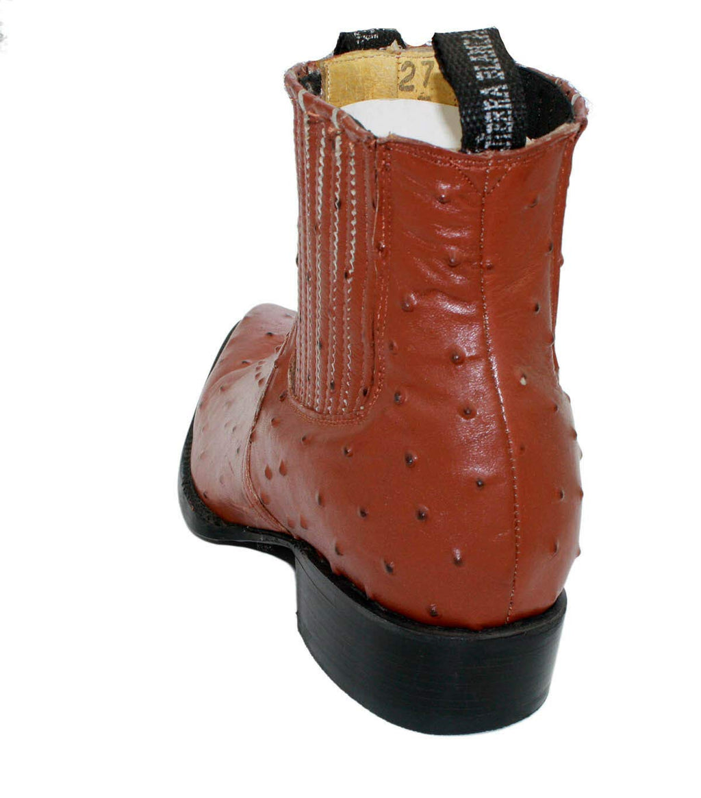Dona Michi Men's Assorted Colors Leather Ostrich Print Cowboy Boots Style 1000 Ostrich