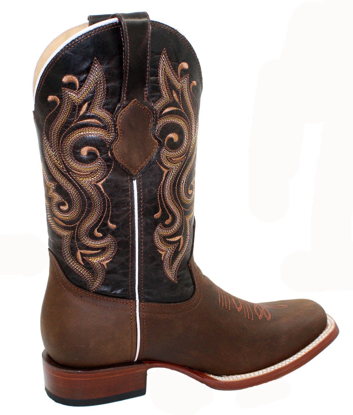 New Handmade Mens Cow Boy Unique Style Western Boots Leather Sole