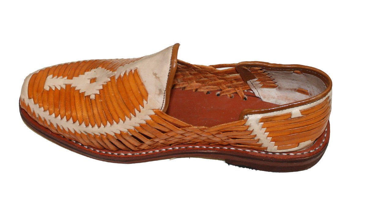 Men Genuine Authentic Leather Closed Toe Mexican huarches Sandal
