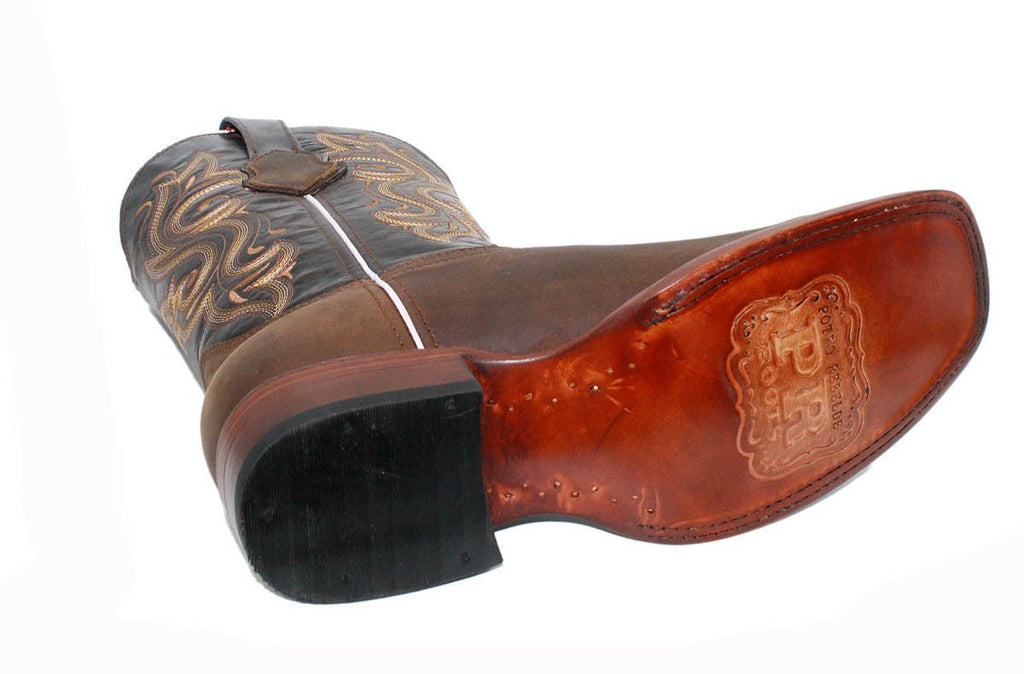New Handmade Mens Cow Boy Unique Style Western Boots Leather Sole