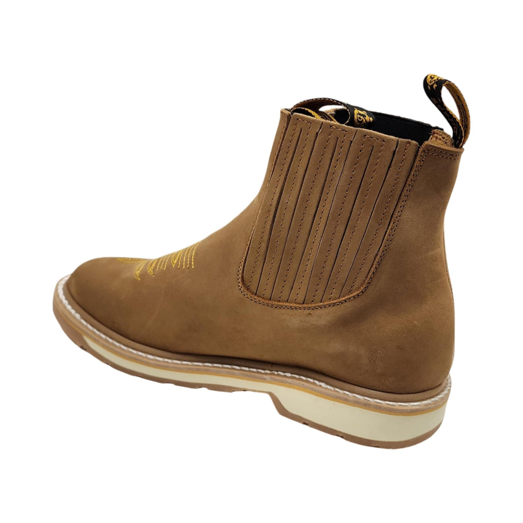 Botines de Trabajo Men's Genuine Cowhide Leather Short Ankle Western Work Boots with Wolverine Sole