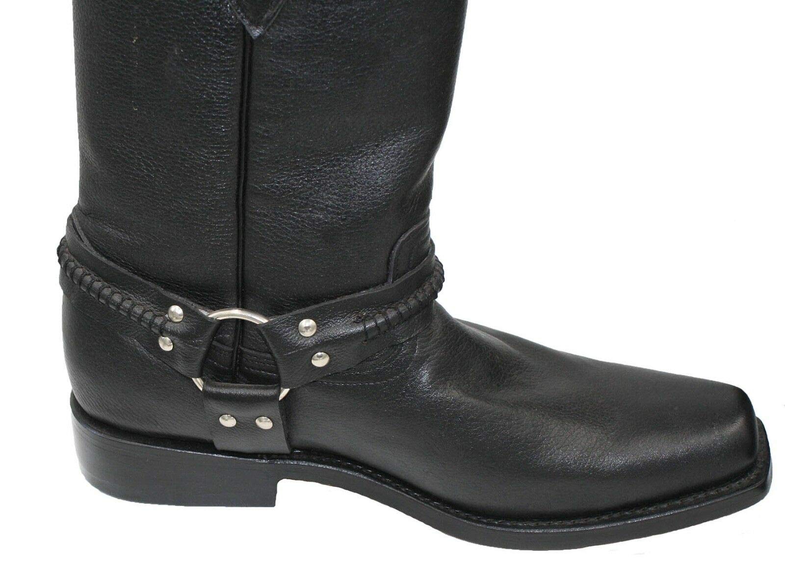 Dona Michi Men's Genuine Cowhide Leather Motorcycle Boots Handmade