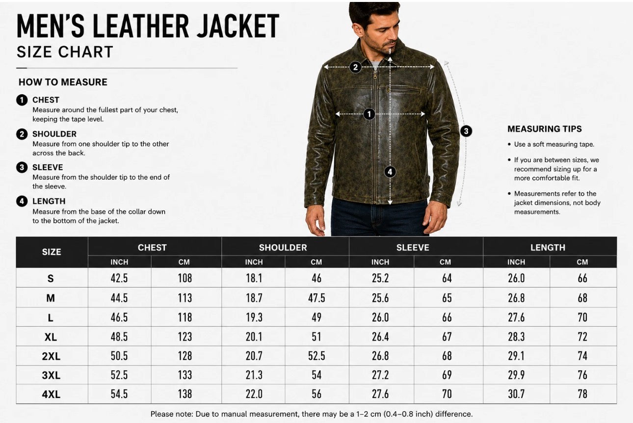 Men’s Genuine Leather Distressed Brown Vintage Jacket