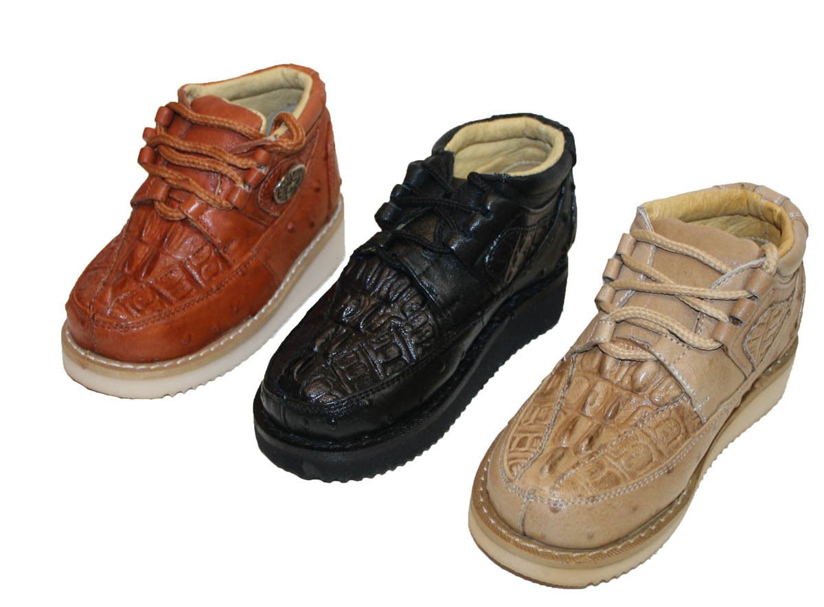 New Mens Embossed Crocodile/Ostrich Tenni Shoe Soft Sole