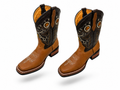 Men’s Handcrafted Genuine Leather Cowboy Rodeo Boots – Western Square Toe