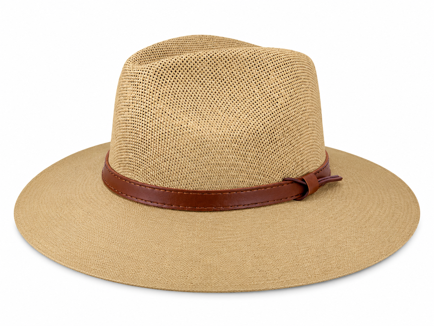 Men’s Wide Brim Woven Fedora Hat – Lightweight Western Rancher Style