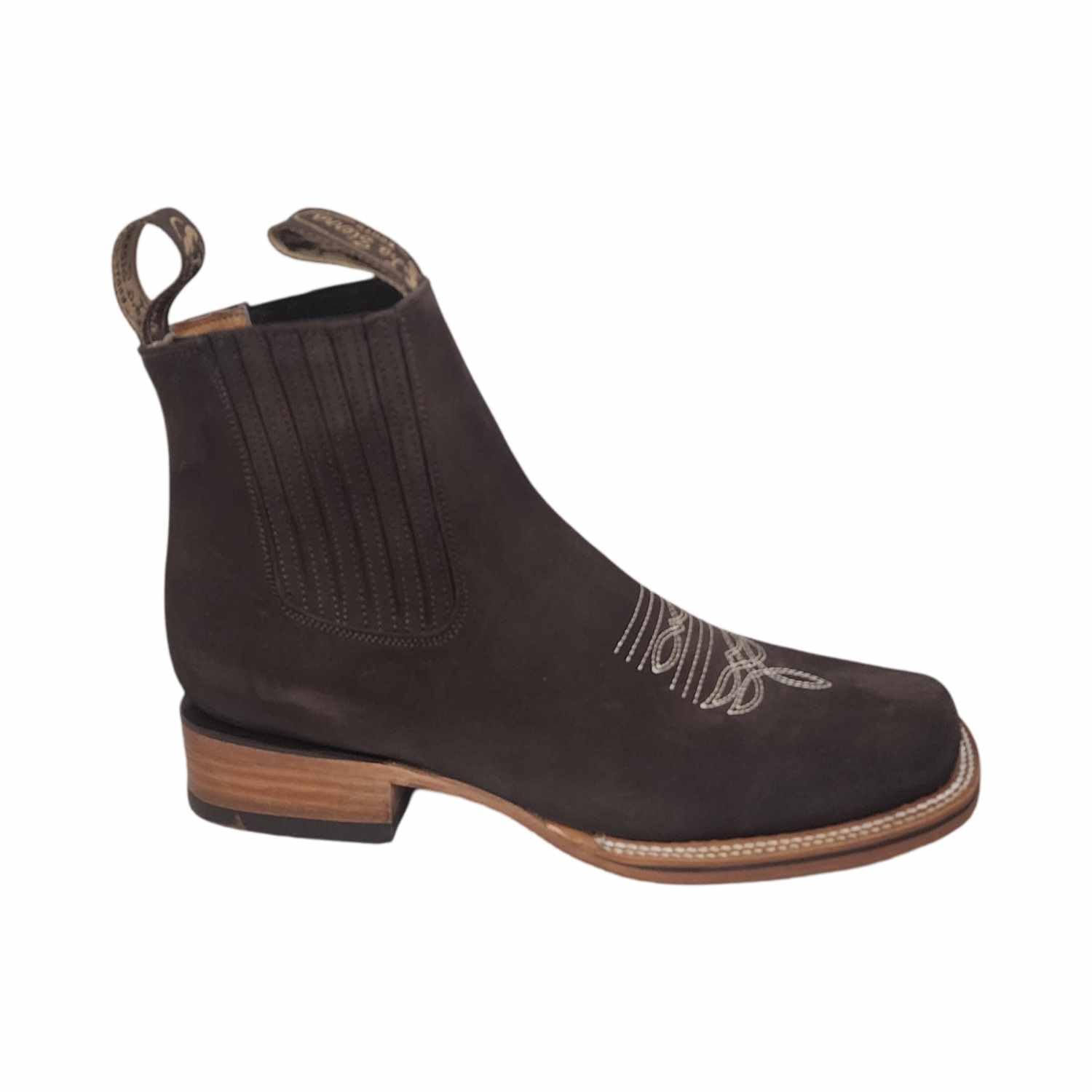 Dona Michi Men Genuine Nobuck Square Toe Leather Sole short Ankle Boots handcarfted Botines