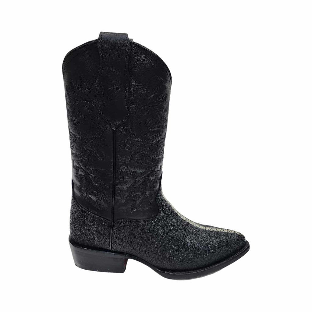 Dona Michi Men's Western Cowboy Exotic Stingray Print Leather Pointy Toe Boots Bota Vaquera Mantarraya Rodeo Puntal
