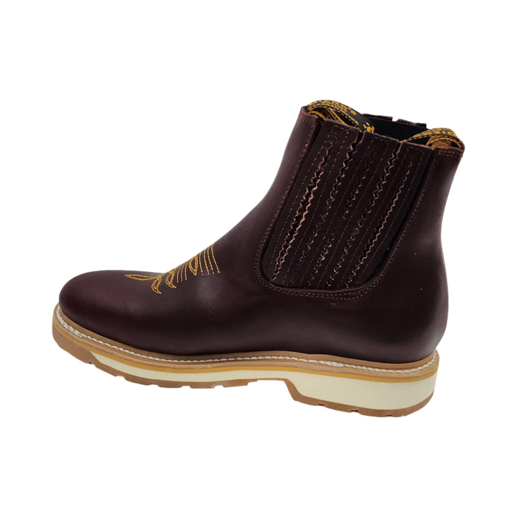 Botines de Trabajo Men's Genuine Cowhide Leather Short Ankle Western Work Boots with Wolverine Sole