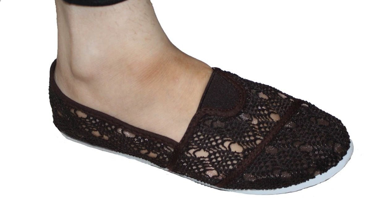 Lady's Casual Canvas Mesh Breathable Slip Lightweight Comfy Shoes