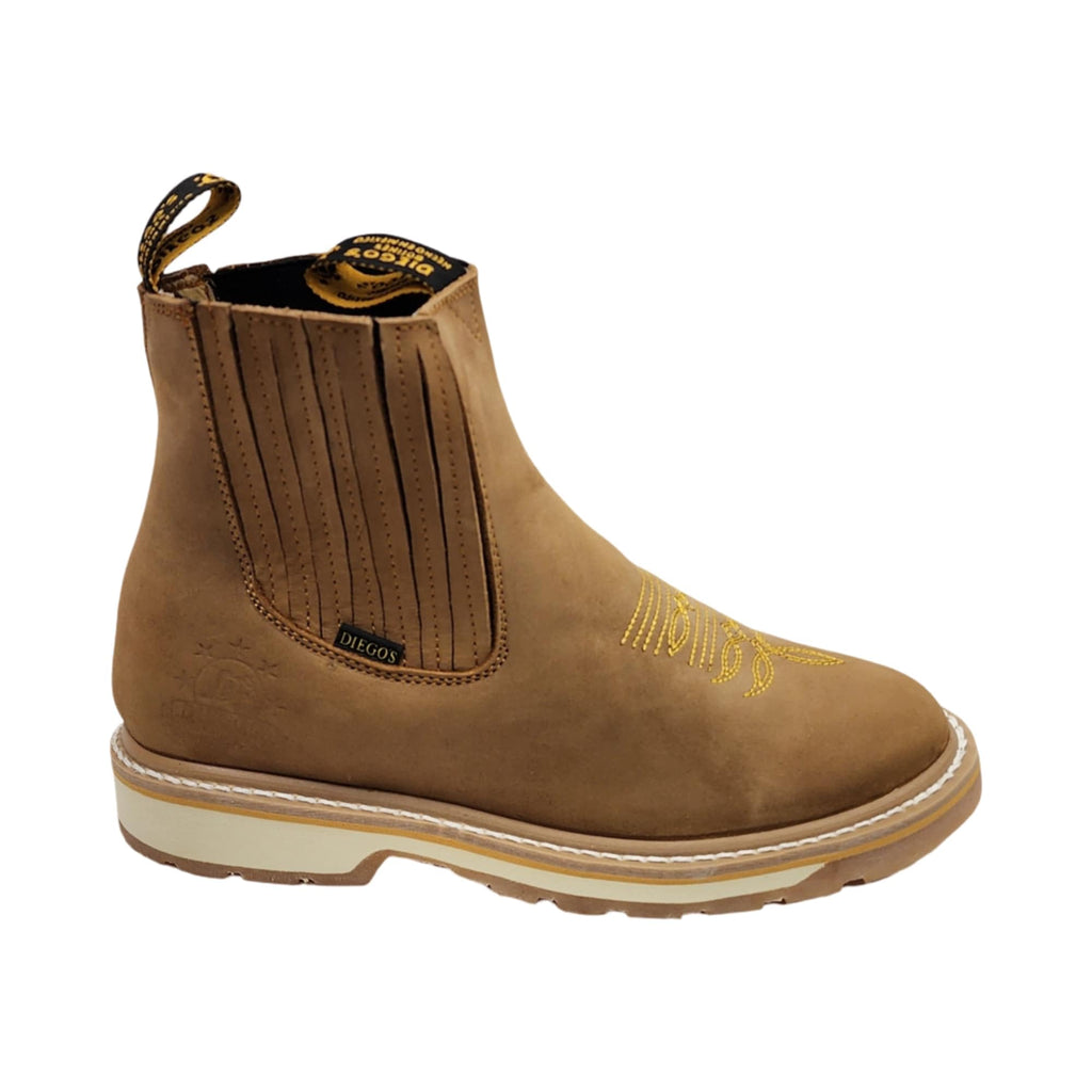 Botines de Trabajo Men's Genuine Cowhide Leather Short Ankle Western Work Boots with Wolverine Sole