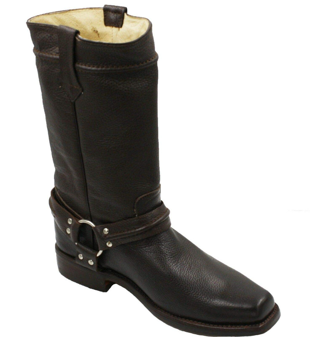 Dona Michi Men's Genuine Cowhide Leather Motorcycle Boots Handmade