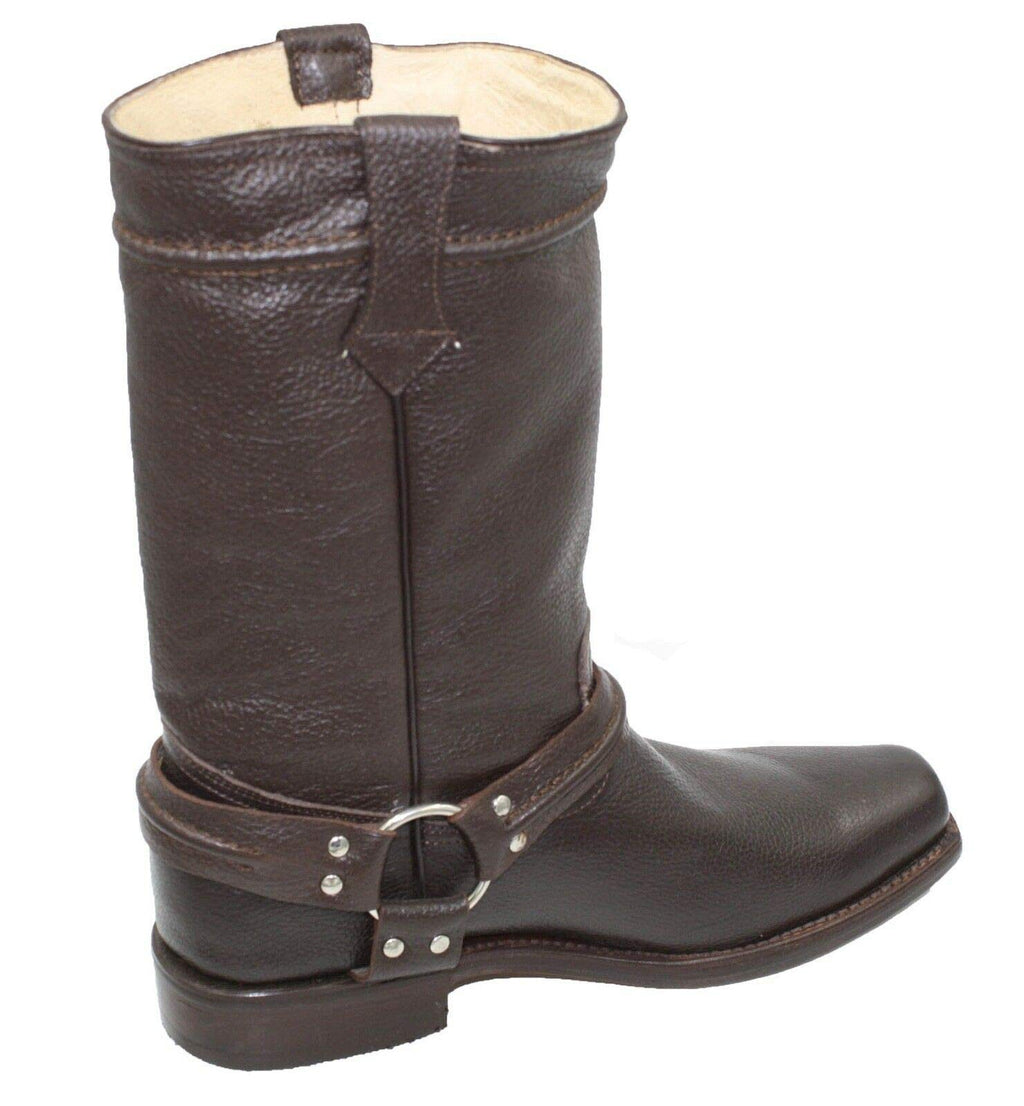 Dona Michi Men's Genuine Cowhide Leather Motorcycle Boots Handmade