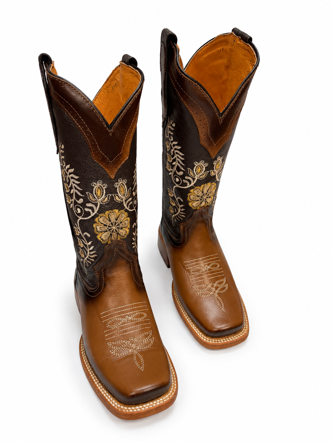 Women’s Genuine Leather Boots – Classic Casual Mid-Calf Boots with Durable Leather Sole