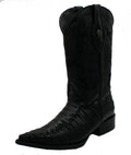 Dona Michi Men's Handcrafted Crocodile Alligator Belly Print Western Cowboy Boots