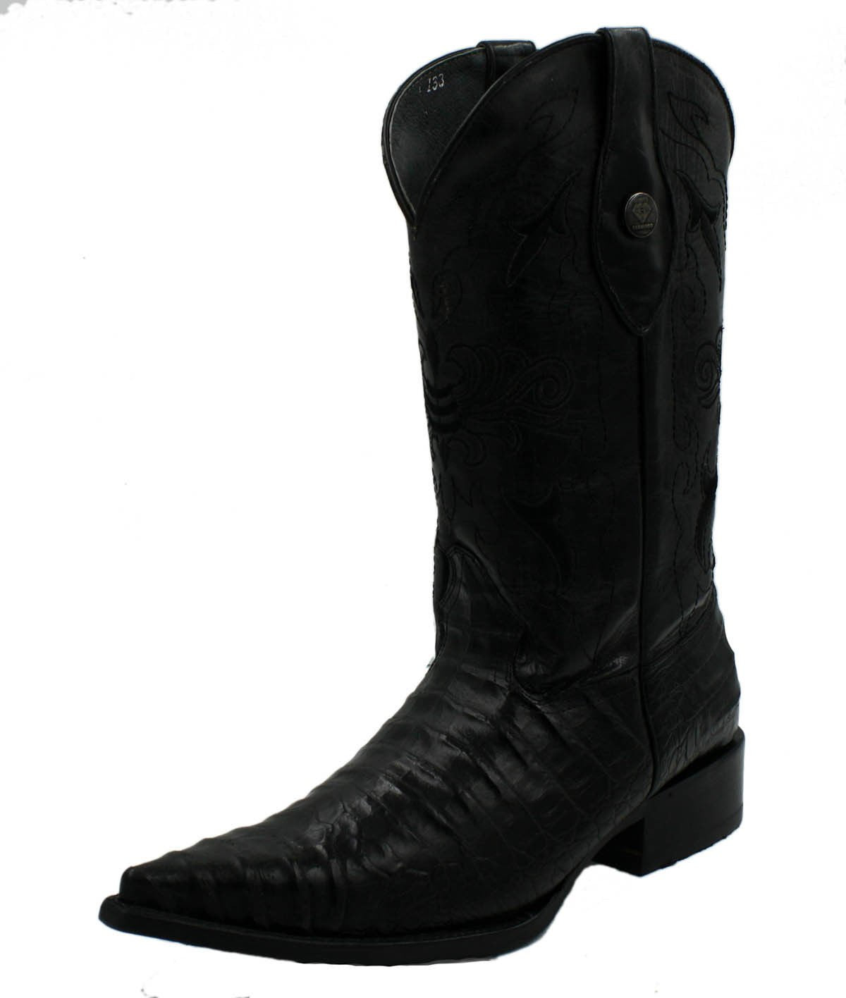 Dona Michi Men's Handcrafted Crocodile Alligator Belly Print Western Cowboy Boots
