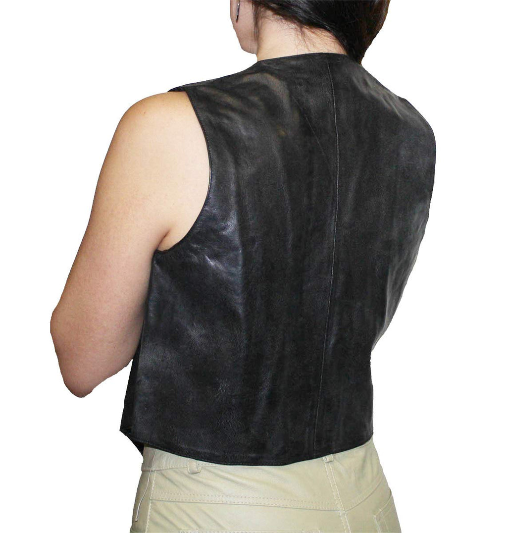 Women Genuine Lamb Leather Nice fit Vest