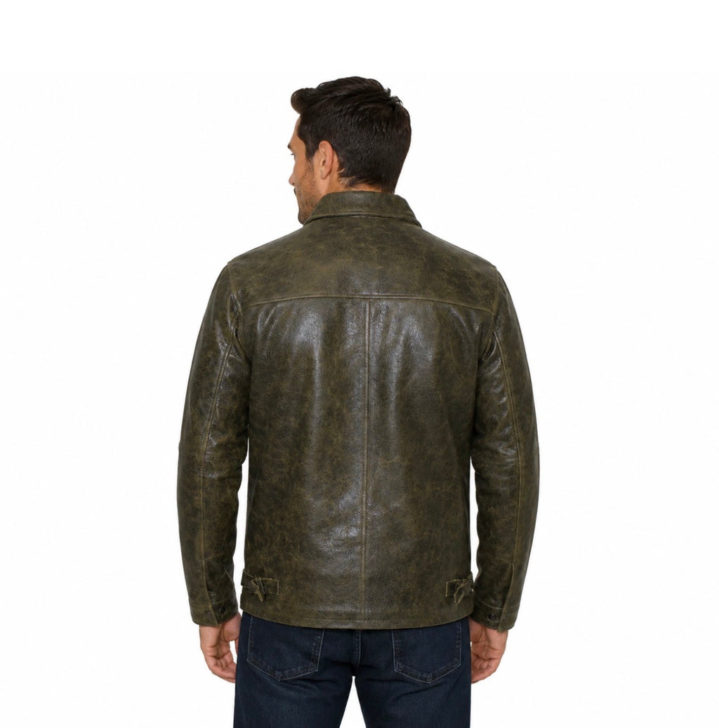 Men’s Genuine Leather Distressed Brown Vintage Jacket