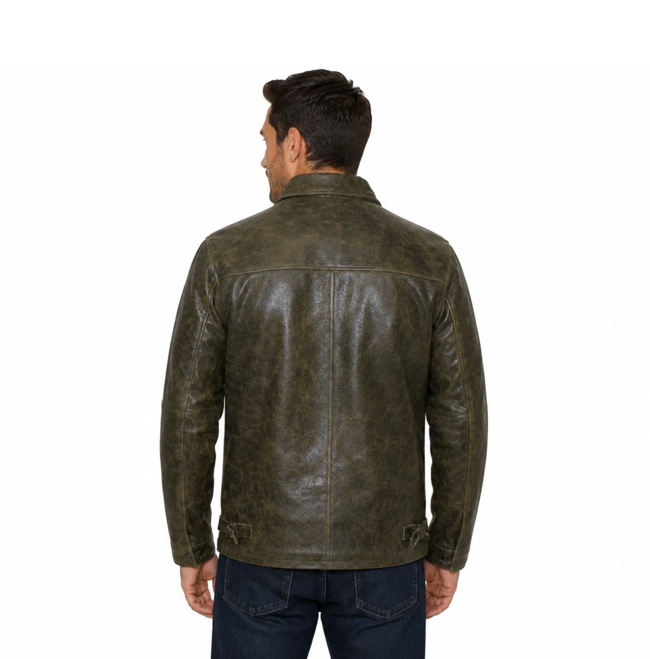 Men’s Genuine Leather Distressed Brown Vintage Jacket