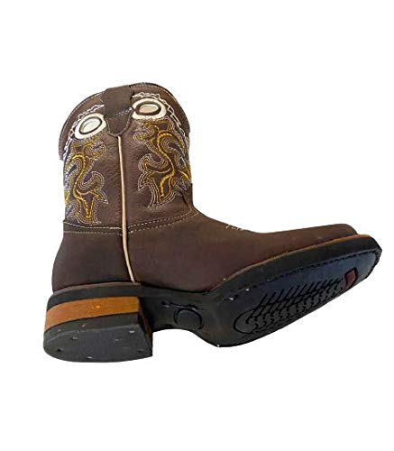 Dona Michi Kids Genuine Cowhide Leather Western Cowboy Rodeo Square Toe Handmade Bota