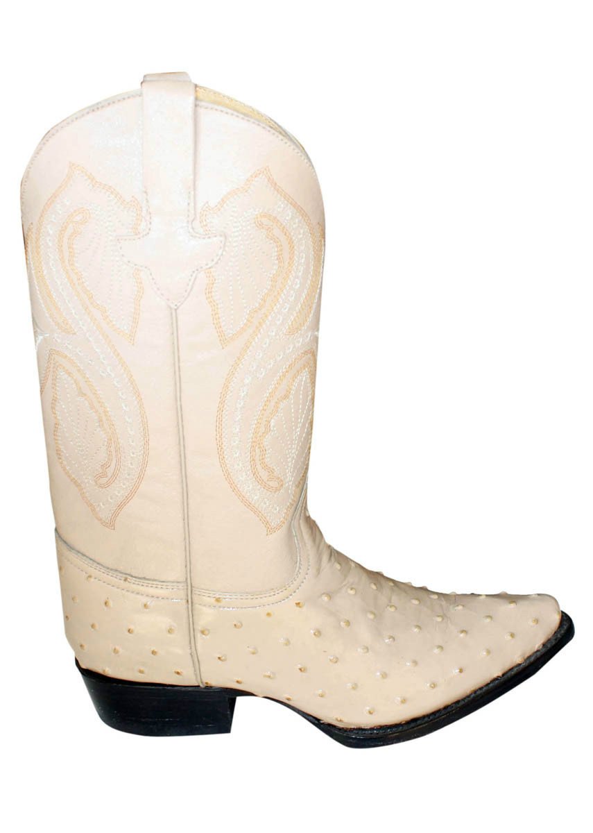 Ostrich Design Genuine Leather Handcrafted Cowboy Men Western Boots
