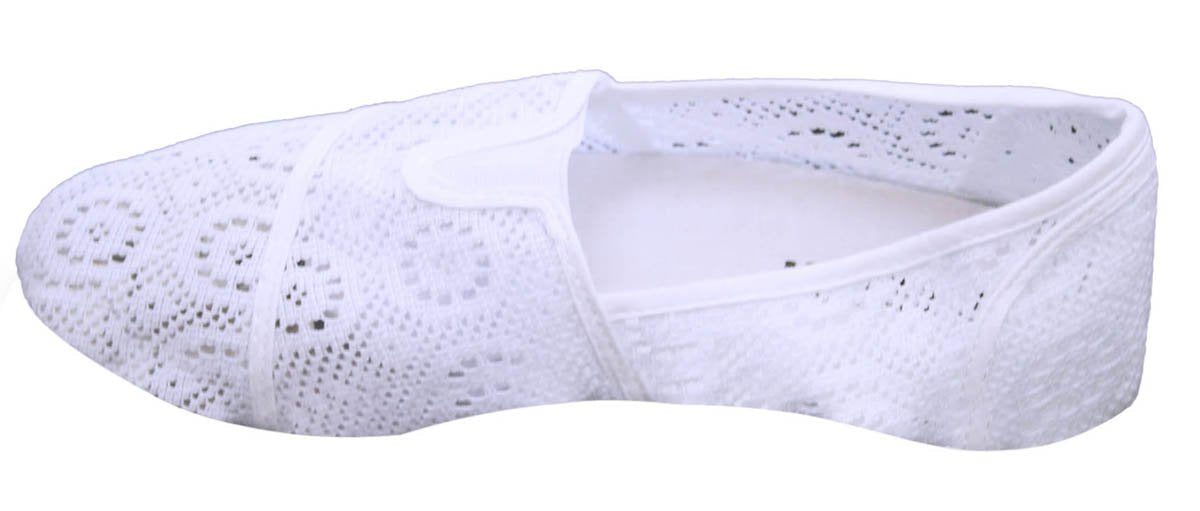 Dona Michi Womens Canvas Crochet Slip on Shoes
