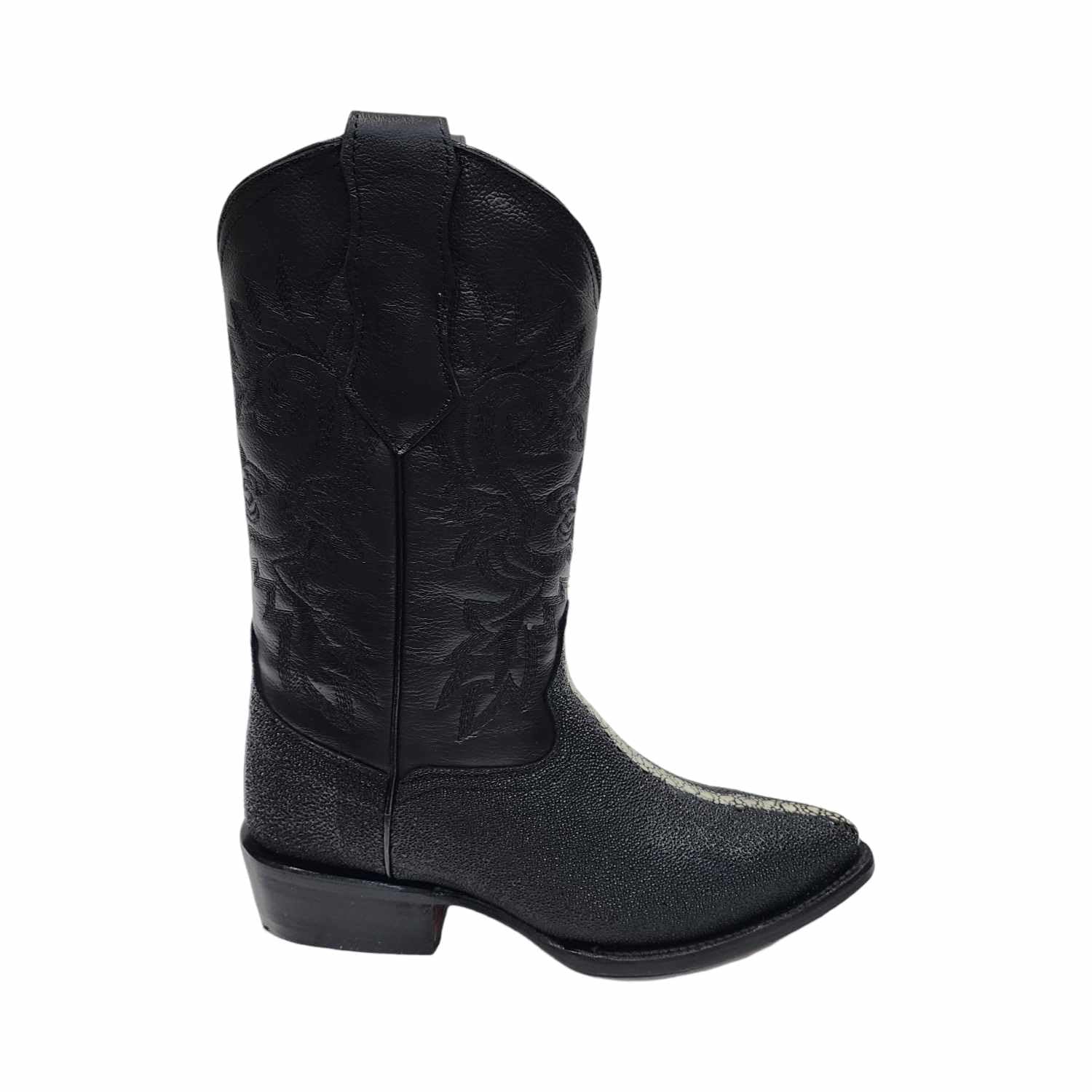Dona Michi Men's Western Cowboy Exotic Stingray Print Leather Pointy Toe Boots Bota Vaquera Mantarraya Rodeo Puntal